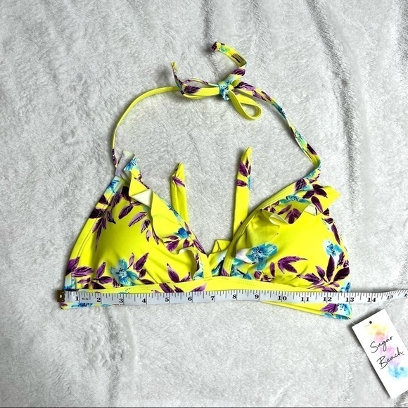 Sugar Beach Neon Tropical 2 Piece Bikini Set Size Medium / large New With Tags - Picture 4 of 16